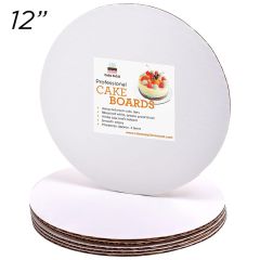 12" Round Coated Cakeboard, 25 ct