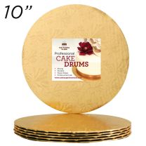 10" Gold Round Thin Drum 1/4", 25 count