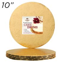 10" Gold Round Thin Drum 1/4", 6 count