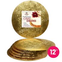 12" Gold Round Drum 1/2", 6 count