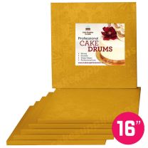 16" Gold Square Drum 1/2", 6 count