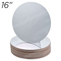 16" Silver Round Cakeboard, 6 ct. - 2 mm thick
