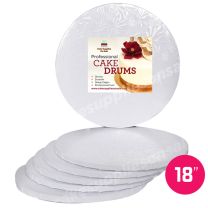 18" White Round Drum 1/2", 6 count