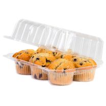 1/2 Dozen Cupcake Container (6 cavities), 100 ct