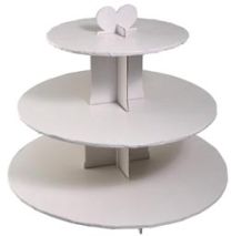 3 Tier White Cupcake Stand