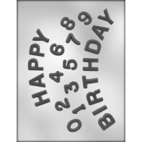 H-birthday/numbers Choc Mold