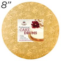 8" Gold Round Thin Drum 1/4"