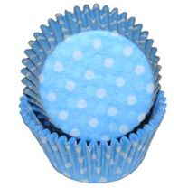 Light Blue Polka Dot Baking Cups, 500 ct.