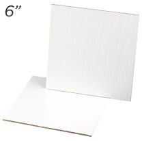 6" Square Coated Cakeboard, 25 ct