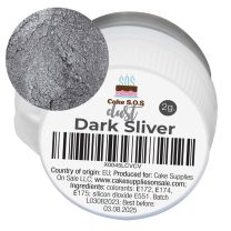 Dark Silver Metallic Luster Dust, 2 grams