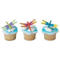 3D Dragonflies, Cupcake Pics, 6 ct.