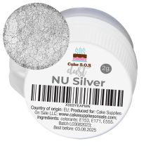 Nu Silver Metallic Luster Dust, 2 grams