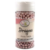 Pink 5mm Dragee, 3.7 oz