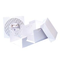 12" White Round Cake Card and Cake Box 