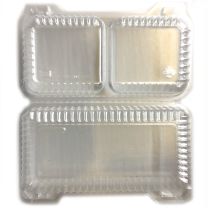 Shallow 2 Cell Hinge Container, 100 ct