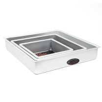 Fat Daddio's Square Cake Pan Set 6"-9"-12"