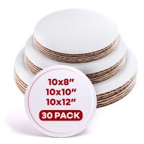 8"-10"-12" Round Coated Cakeboards Set, 10 pcs.