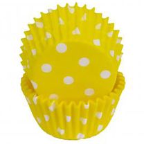 Yellow Polka Dot Mini Baking Cups, 500 ct.