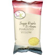 Sugar Pearls 3-4mm - Yellow, 16 oz