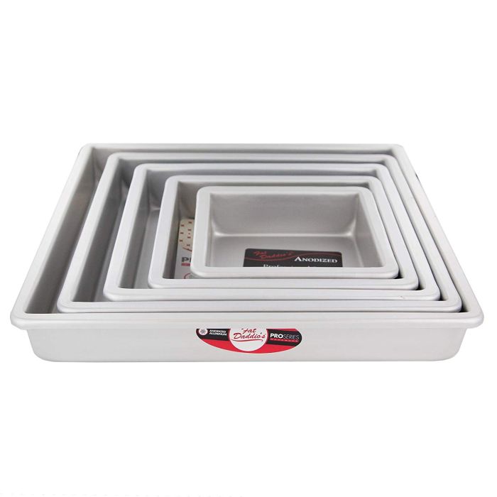 Fat Daddio s Square Cake Pan Set 4