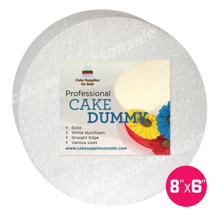 Round 4 Foam Dummy Cakes Set by 4, 6, 8, 10 (Set of 4 )