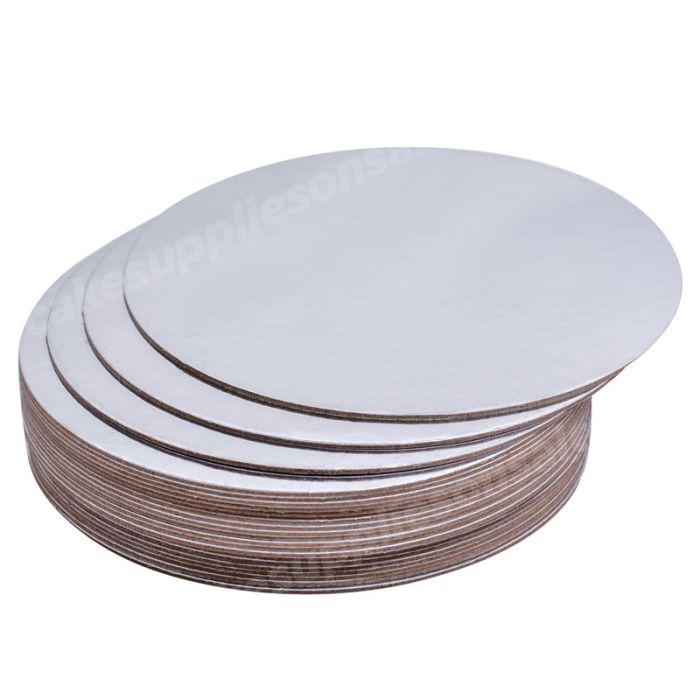 7 Silver Round Cakeboard 25 ct 2 mm Thick 