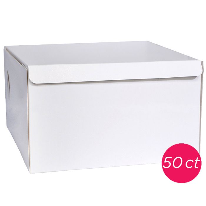 12 x 12 x 6 White Cake Box 50 ct.