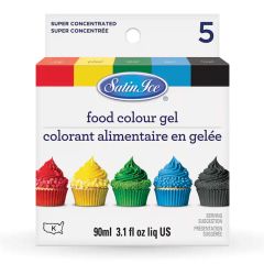 Satin Ice Food Color Gel Kit - 5 colors