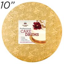 10" Gold Round Thin Drum 1/4"