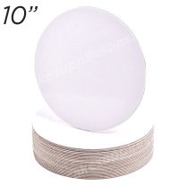 10" White Round Cakeboard, 6 ct. - 2 mm thick