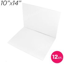 10"x14" White Cakeboard, 12 ct. - 2 mm thick