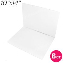 10"x14" White Cakeboard, 6 ct. - 2 mm thick