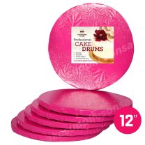 12" Pink Round Drum 1/2", 6 count
