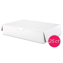 19x14x4 1/2 White Cake Box, 25 ct