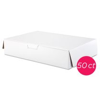 19x14x4 1/2 White Cake Box, 50 ct