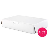 19x14x4 1/2 White Cake Box, 6 ct