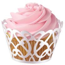 White Pearl Swirl Cupcake Wrap