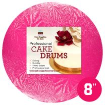 8" Pink Round Drum 1/2"