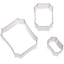 Plain Edge Plaque Shaped Cutter Set in Assorted Sizes