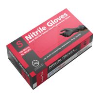 Black Nitrile Gloves, Size S