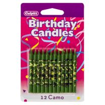 Camo Print Traditional Birthday Candles