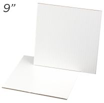 9" Square Coated Cakeboard, 25 ct