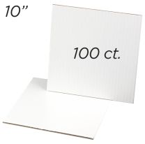 10" Square Coated Cakeboard, 100 ct