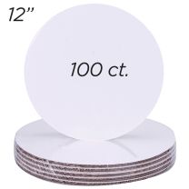 12" Round Coated Cakeboard, 100 ct