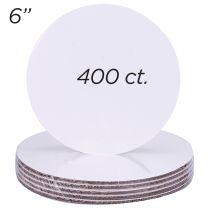 6" Round Coated Cakeboard, 400 ct
