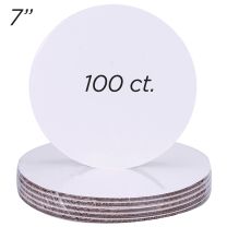 7" Round Coated Cakeboard, 100 ct