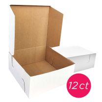 14x14x6 White/Brown Kraft Cake Box, 12 ct.
