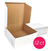 10x10x5 White/Brown Kraft Cake Box, 12 ct.