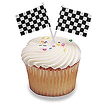 Checkered Flag, Cupcake Pics, 12 ct.