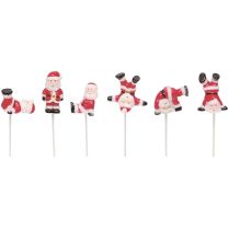 Tumbling Santas, Cupcake Pics, 6 ct.